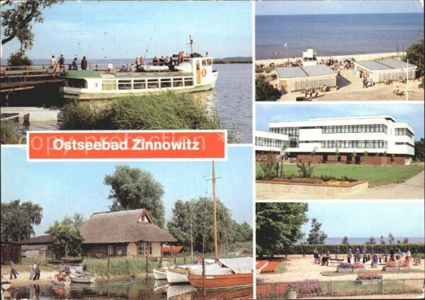 Zinnowitz Ostseebad Usedom Bootshafen am Achterwasser Strand Ferie