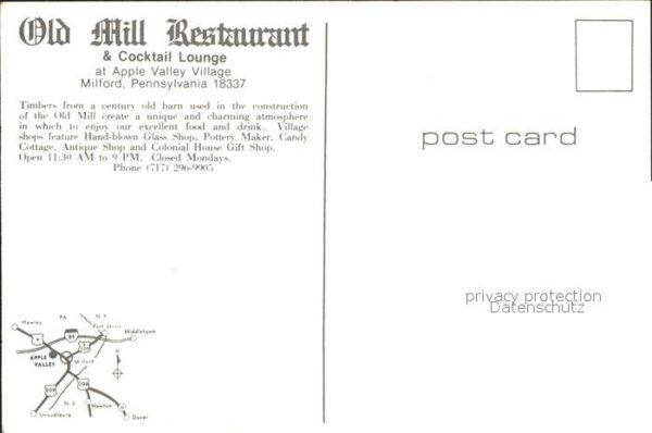 Milford Pennsylvania Old Mill Restaurant Zeichnung – Bild 2