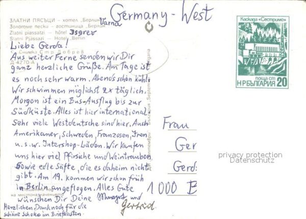 Slatni Pjasazi Hotel Berlin am Strand – Bild 2