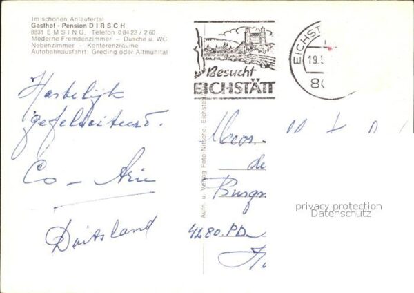 Emsing Titting Oberbayern Gasthaus Pension Dirsch – Bild 2