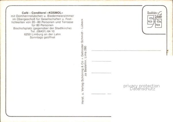 Limburg Lahn Cafe Conditorei Kosmol – Bild 2