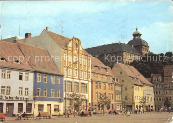 Weissenfels Saale Karl-Marx-Platz mit Schloß Neu Augustus