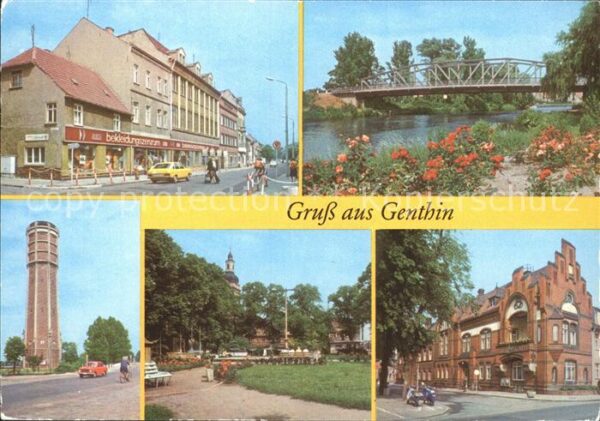 Genthin Plauer Kanal Wasserturm Rathaus