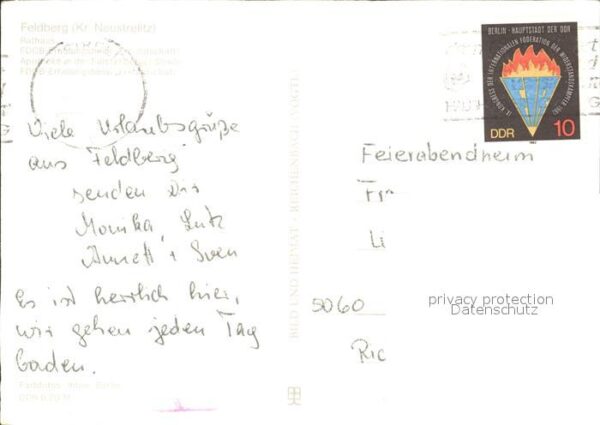 Feldberg Mecklenburg Rathaus Erholungsheim Freundschaft – Bild 2