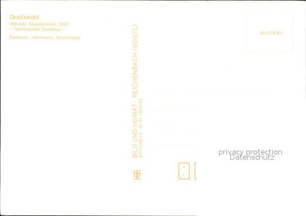 Greifswald Mecklenburg Vorpommern Wiecker Klappbrücke Technisches Denkmal – Bild 2