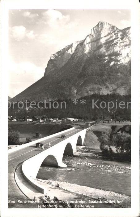 Bad Reichenhall Dt Alpenstrasse Saalachbrücke mit Reite