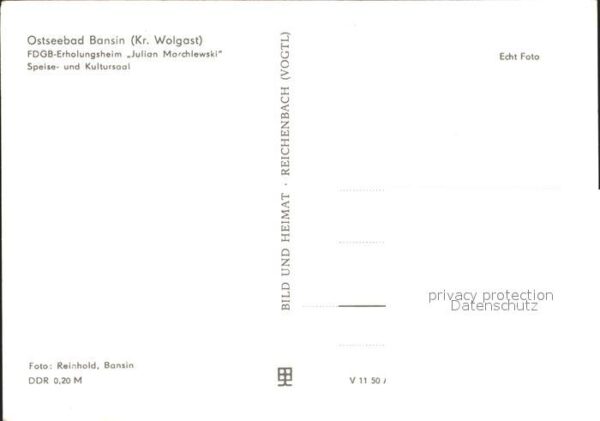 Bansin Ostseebad FDGB Heim Julian Marchlewski – Bild 2
