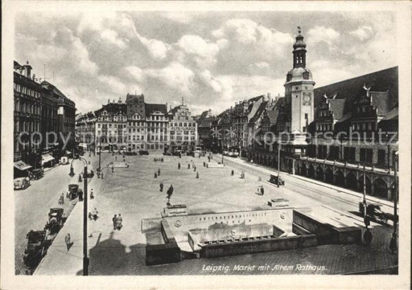 Leipzig Markt mit Altem Rathaus