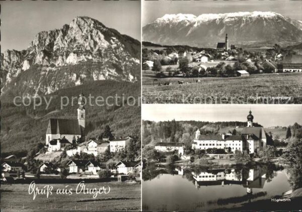 Anger Bayern mit Hochstaufen Untersberg Kloster Högl