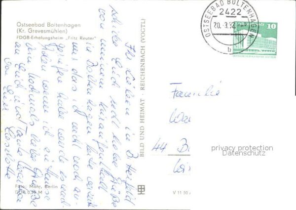 Boltenhagen Ostseebad FDGB Erholungsheim Fritz _Reuter – Bild 2