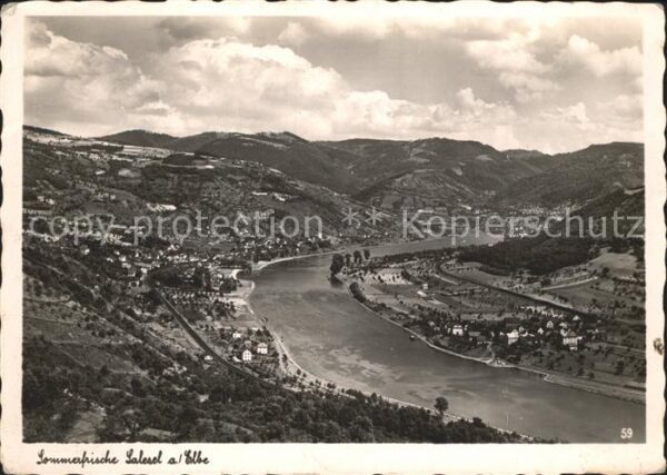 Salesel Tschechien Elbe Panorama