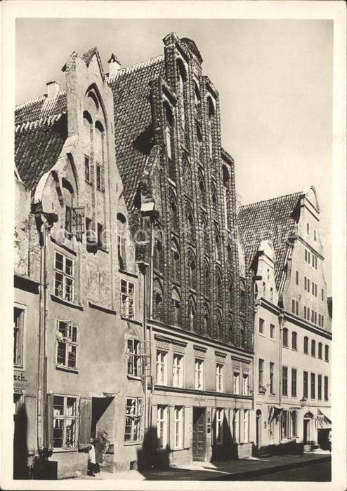 Stralsund Mecklenburg Vorpommern Spätgotische Giebelhäuser in der Semlow