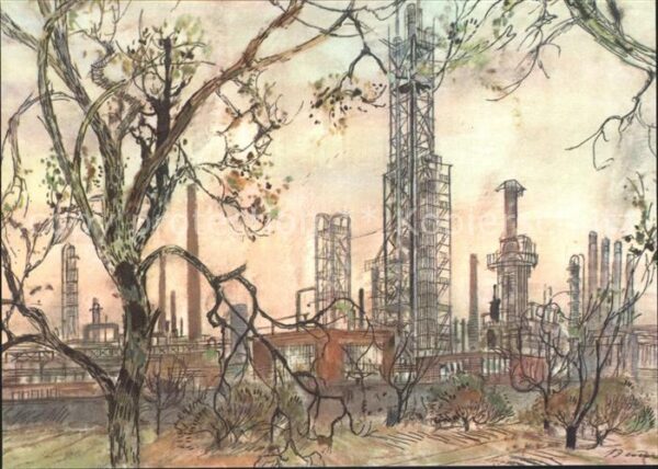 Bochum Industrieanlagen Illustration