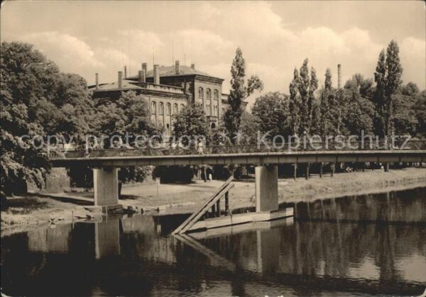 Weissenfels Saale Brücke der DSF mit Blick zum Bahnhof