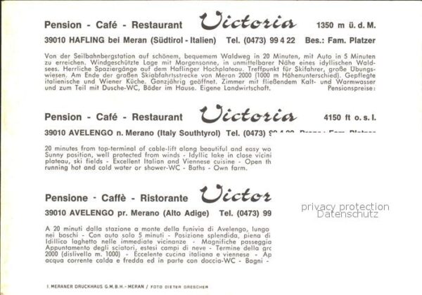 Avelengo Pension Cafe Restaurant Victoria – Bild 2