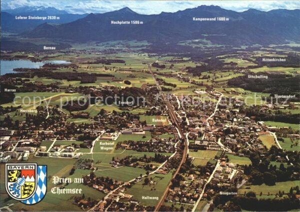 Prien Chiemsee Fliegeraufnahme