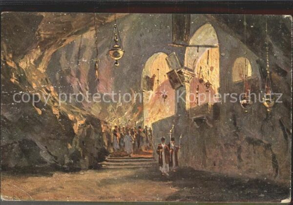 Jerusalem Yerushalayim Kreuzfindungskapelle Künstlerkarte