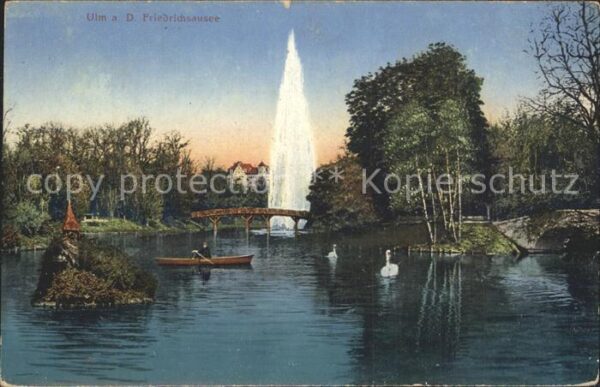 Ulm Donau Friedrichsausee Fontäne
