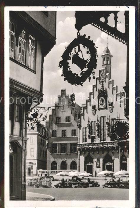 Frankfurt Main Blick vom Alten Markt zum Römer