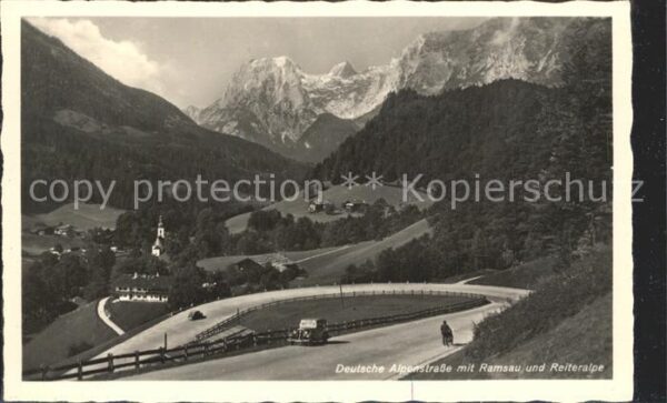 Berchtesgaden Dt Alpenstrasse mit Ramsau und Reiteral