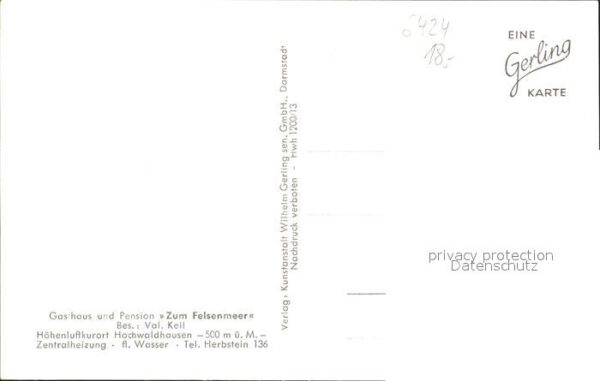 Hochwaldhausen Ilbeshausen Gasthaus Pension Zum Felsenmeer – Bild 2