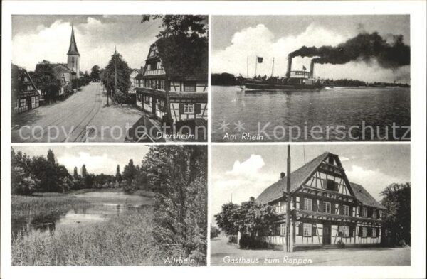 Diersheim Gasthaus zum Rappen Altrhein Rhein
