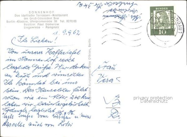 Berlin Terrassengasthaus Sonnenhof – Bild 2