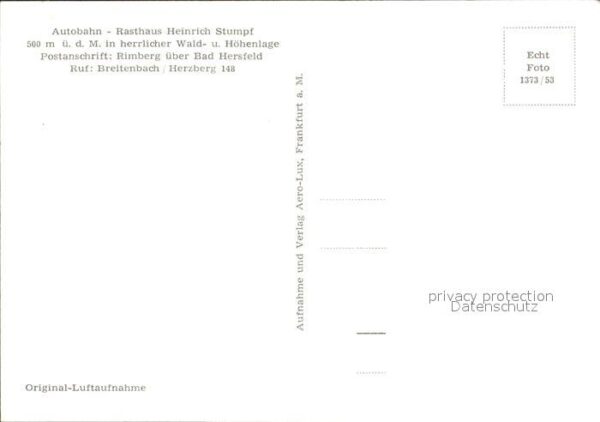 Bad Hersfeld Fliegeraufnahme Autobahnraststätte – Bild 2