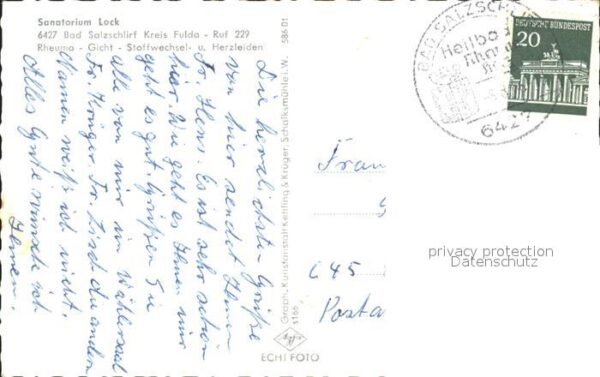 Bad Salzschlirf Sanatorium Lock – Bild 2