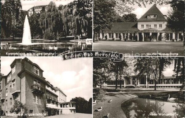 Bad Hersfeld Kurparkteich Wigbertshöhe Wandelhalle S