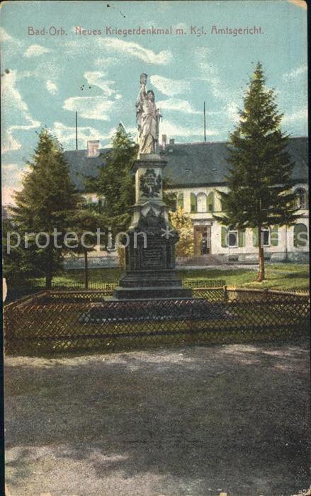 Bad Orb Neues Kriegerdenkmal Königliches Amtsge