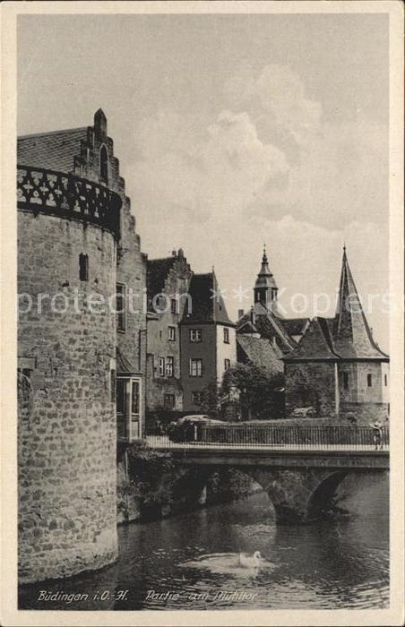 Buedingen Hessen Partie am Mühltor Brücke