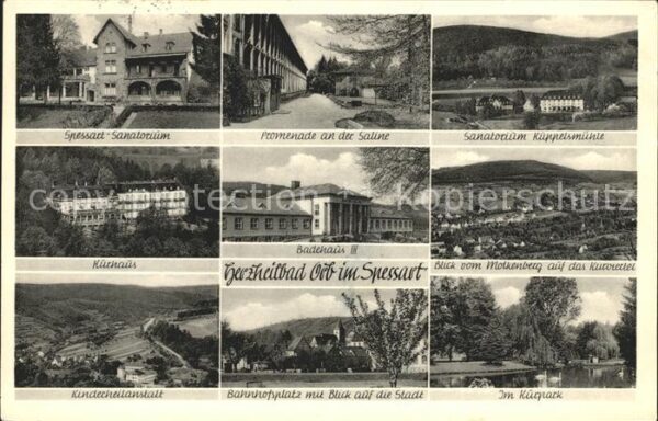 Bad Orb Sanatorium Promenade Saline Kurhaus Kur