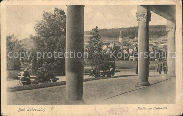 Bad Salzschlirf Partie am Badehotel Bahnpost