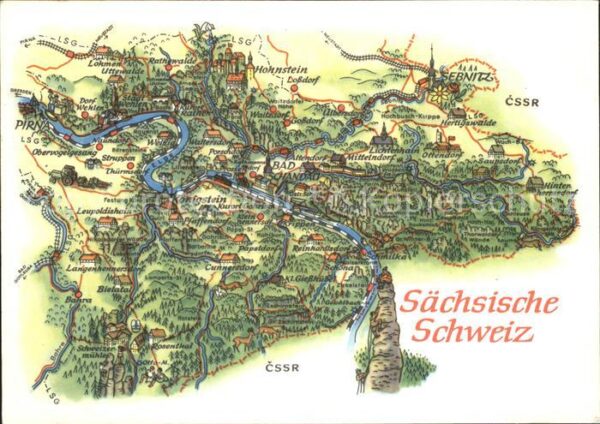 Bad Schandau Landkarte Sächsische Schweiz