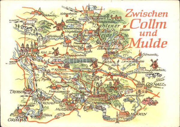 Collm Landkarte Sehenswürdigkeiten zwischen C