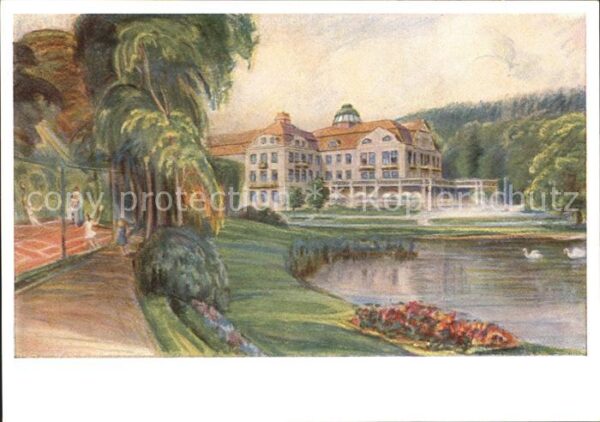 Bad Salzschlirf Hotel Badehof Künstlerkarte