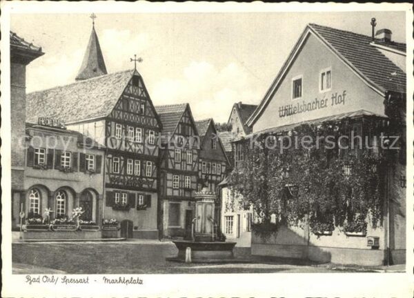 Bad Orb Marktplatz Brunne Wittelsbacher Hof Fac