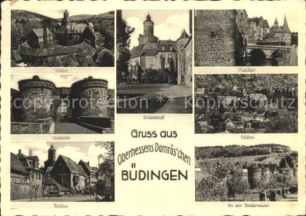 Buedingen Hessen Teilansichten Schloss Stadtmauer