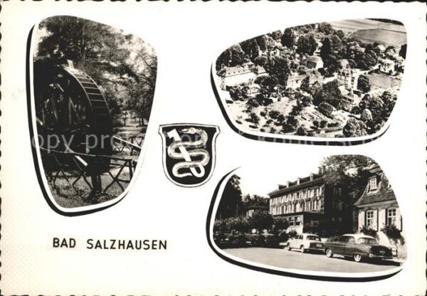 Bad Salzhausen Teilansichten Heilbad Wasserrad