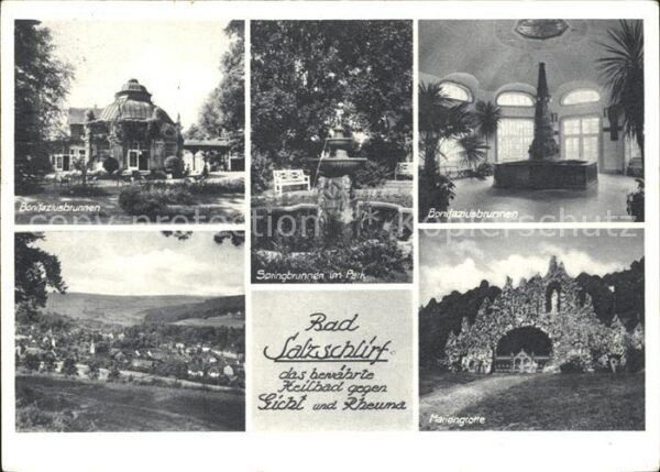 Bad Salzschlirf Bonifaziusbrunnen Springbrunnen Park Ma