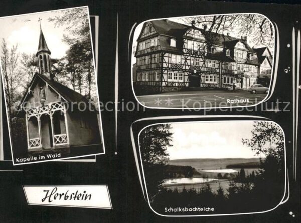 Herbstein Kapelle im Wald Rathaus Schalkbachteich