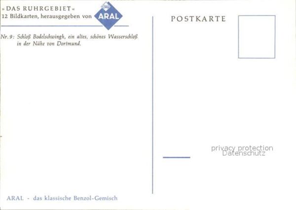 Bodelschwingh 12 Bildkarten Das Ruhrgebiet Nr 9 Schlo – Bild 2