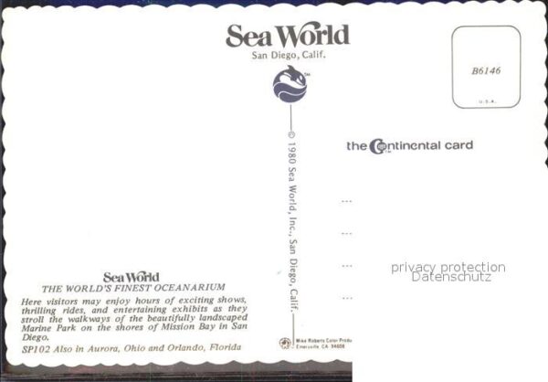 San Diego California Sea World Oceanarium Fliegeraufnahme – Bild 2