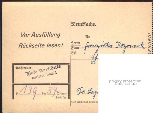 Augsburg Wahlbenachrichtigung Wahlkarte – Bild 2