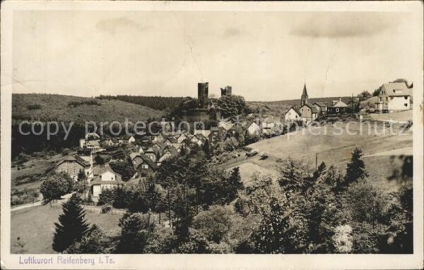 Reifenberg Taunus Gesamtansicht mit Burg Ruine