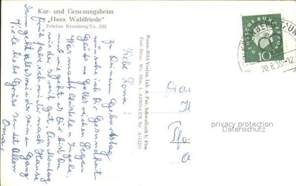 Kronberg Taunus Kurheim Genesungsheim Haus Waldfriede – Bild 2