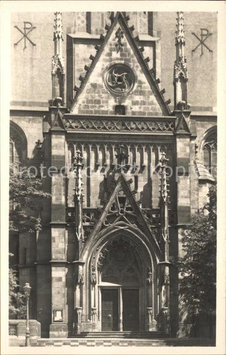 Leipzig Hauptportal der Thomaskirche