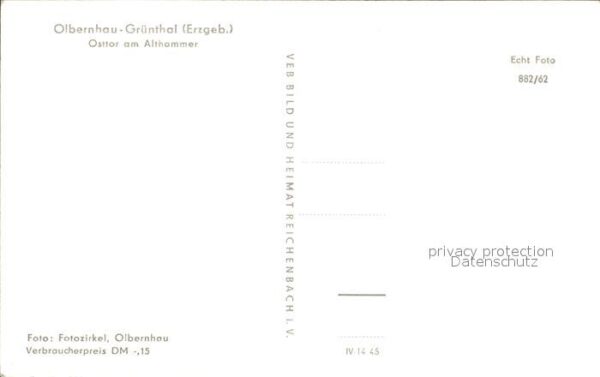 Gruenthal Olbernhau Osttor am Althammer – Bild 2