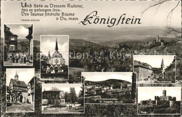 Koenigstein Taunus Schlossgasse Rathaus Kirche Kurhaus Pri